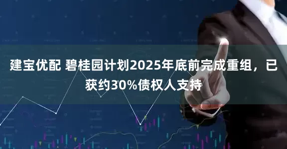 建宝优配 碧桂园计划2025年底前完成重组，已获约30%债权人支持